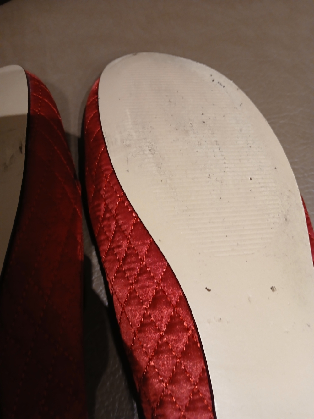 Sam & Libby Quilted Red Ballet Flats - Picture 5 of 8
